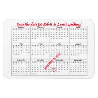 Guardar la fecha personalizada Calendario anual de