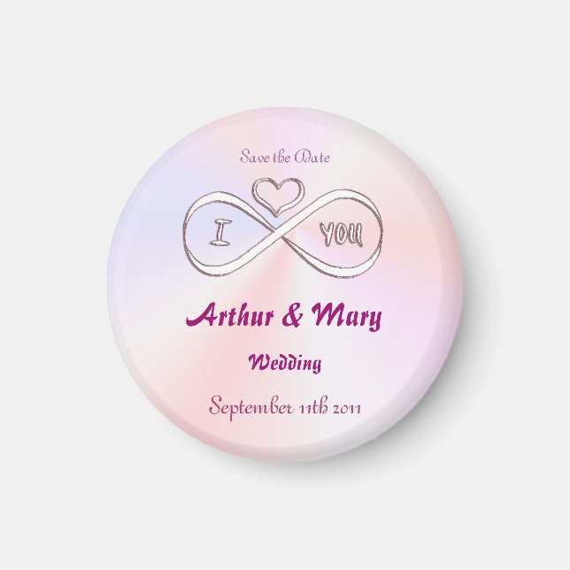 Imán Guardar la fecha que te amo infinitamente (Frente)