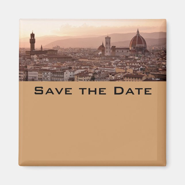 Imán Guardar la fecha toscana (Frente)