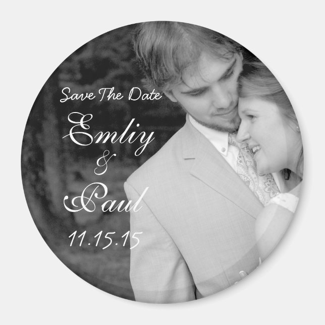 Imán Guardar La Fecha-Tu Foto (Frente)