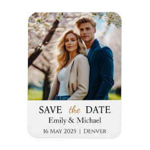 Imán Guardar La Foto De Invitación De Boda De Fecha