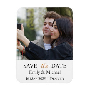 Imán Guardar La Foto De Invitación De Boda De Fecha