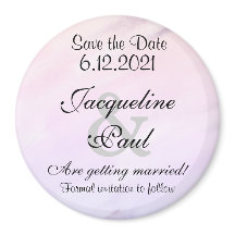 Guardar los imanes de color púrpura de fecha