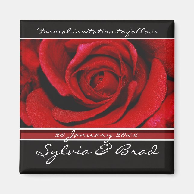 Imán Guardar los imanes de la invitación de fecha (Frente)