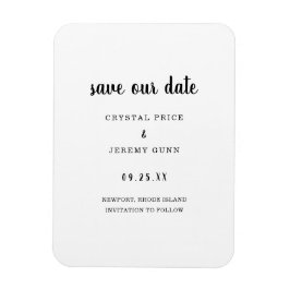 Imán Guardar Nuestra Fecha Minimalista Tarjeta de Boda