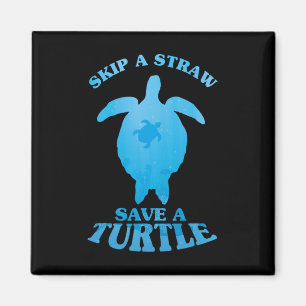 Imán Guardar tortuga Mar limpio Salvar la naturaleza Co