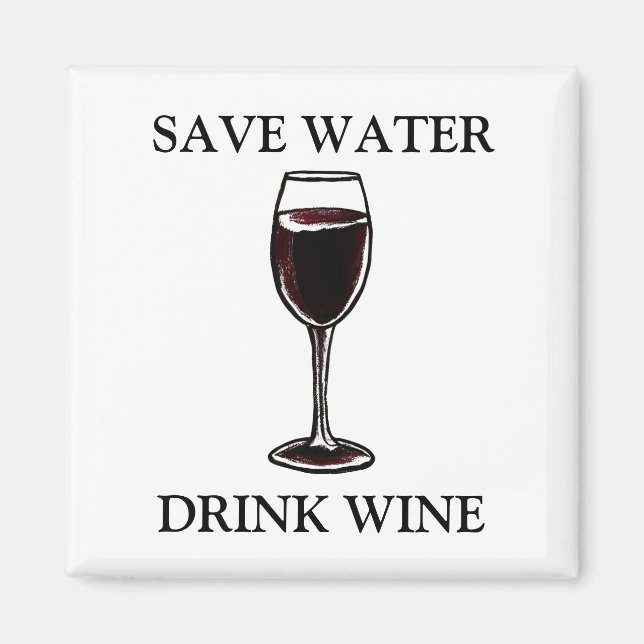 Imán Guardar vino para beber agua (Frente)