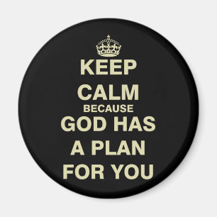Imán Guarde la calma porque dios tiene un plan para