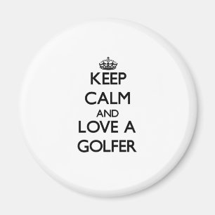 Imán Guarde la calma y ame a un golfista