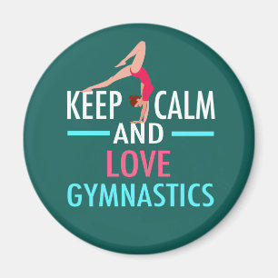 Imán Guarde la calma y ame la gimnasia