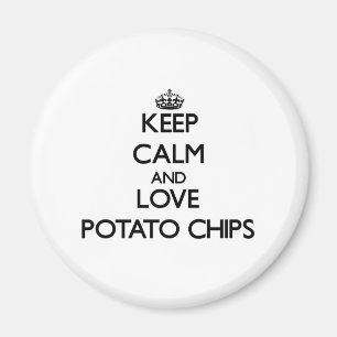 Imán Guarde la calma y ame las patatas fritas