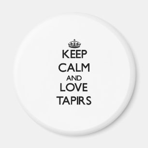 Imán Guarde la calma y ame los Tapirs