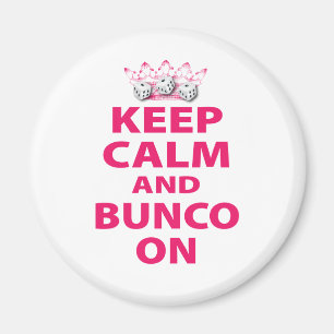 Imán Guarde la calma y Bunco en diseño
