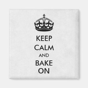 Imán Guarde la calma y cueza en el papel de Kraft