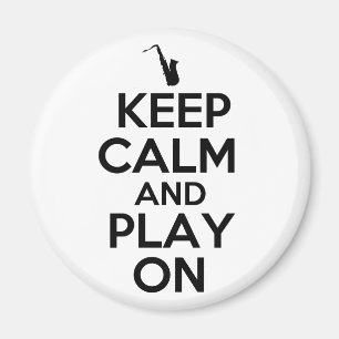 Imán Guarde la calma y el juego en (el saxofón)