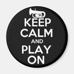 Imán Guarde la calma y el juego en la tuba