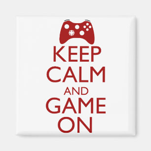Imán Guarde la calma y el juego encendido