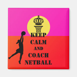Imán Guarde la calma y entrene la cita del Netball