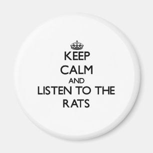 Imán Guarde la calma y escuche las ratas