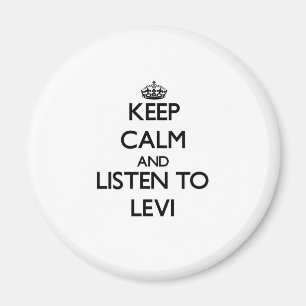 Imán Guarde la calma y escuche Levi