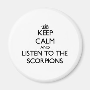 Imán Guarde la calma y escuche los escorpiones