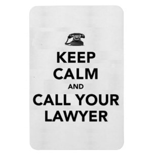 Imán Guarde la calma y llame a su abogado