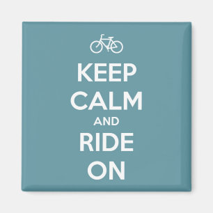 Imán Guarde la calma y monte en azul