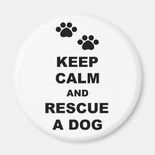 Imán Guarde la calma y rescate un perro