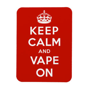 Imán Guarde la calma y Vape encendido
