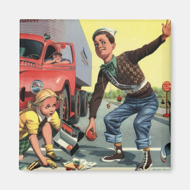 Imán Guardia de cruce de la Patrulla de Seguridad Vinta (Frente)