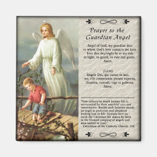Imán Guardian Angel Personalizado Fridge Magnet
