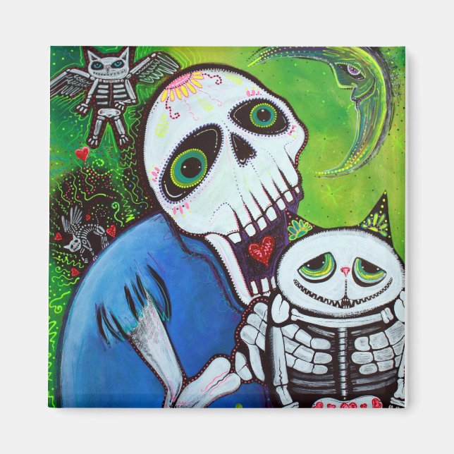 Imán Guardianes del gato azucarero (Frente)