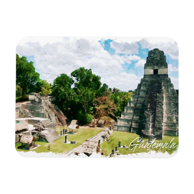 Imán Guatemala Viajes por el templo azteca (Horizontal)