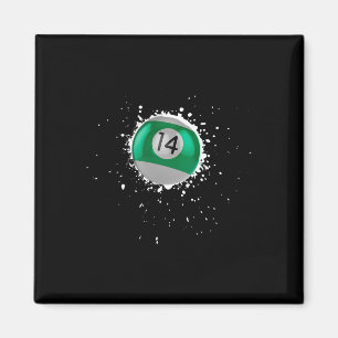 Imán Guay 14-ball Catorce Pool Billiards Paint Splatte