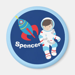 Imán Guay Astronauta Rocket Ship Outer Space