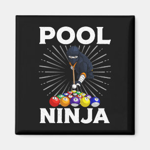 Imán Guay Billiards Art For Men Pool Player Ninja