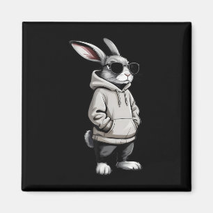 Imán Guay Bunny Face Con Sungles Easter Day Para Niños