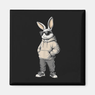 Imán Guay Bunny Happy Easter Day Rabbit Sungles Men Kid