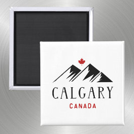 Imán Guay Calgary Canada Mountains Maple Leaf