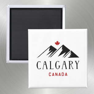 Imán Guay Calgary Canada Mountains Maple Leaf
