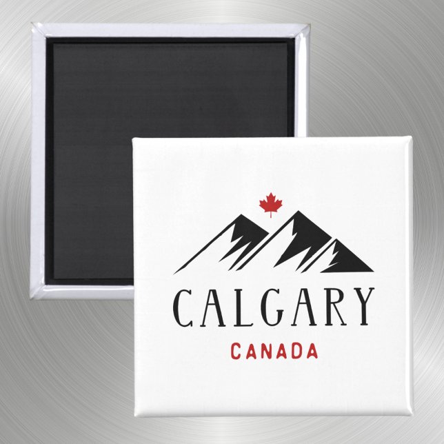Imán Guay Calgary Canada Mountains Maple Leaf (Subido por el creador)