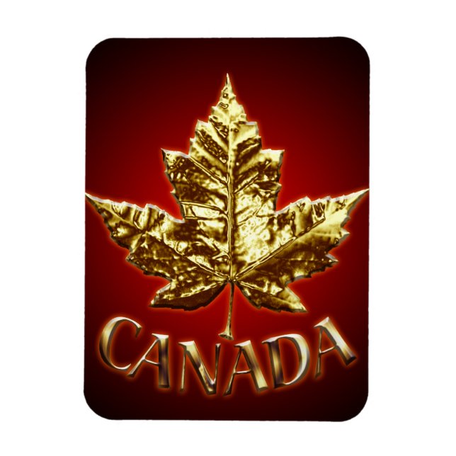 Imán Guay Canada Magnet Gold Canada Leaf Souvenir (Vertical)
