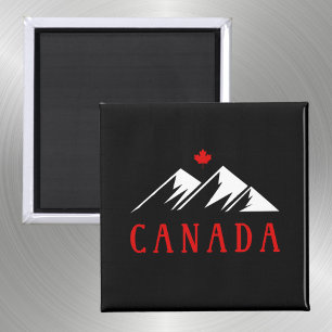 Imán Guay Canada Monta hojas de arce canadienses oscura