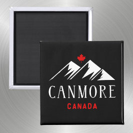 Imán Guay Canmore Canada Mountains Maple Leaf Dark