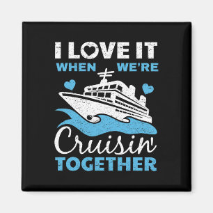 Imán Guay Cruise Art Men Women Cruise Ship Couple Famil