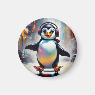 Imán Guay de pintura de arte digital pingüino