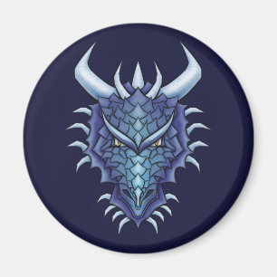 Imán Guay Dragon Art - Purple Blue Magagon Dragon Head