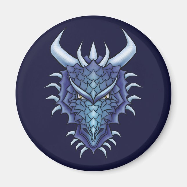 Imán Guay Dragon Art - Purple Blue Magagon Dragon Head (Frente)