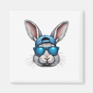 Imán Guay Easter Day Bunny Face con Sungles Men Boys K