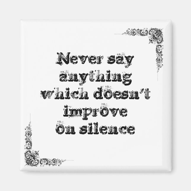 Imán Guay gran sabiduría simple filosofía tao sentencia (Frente)